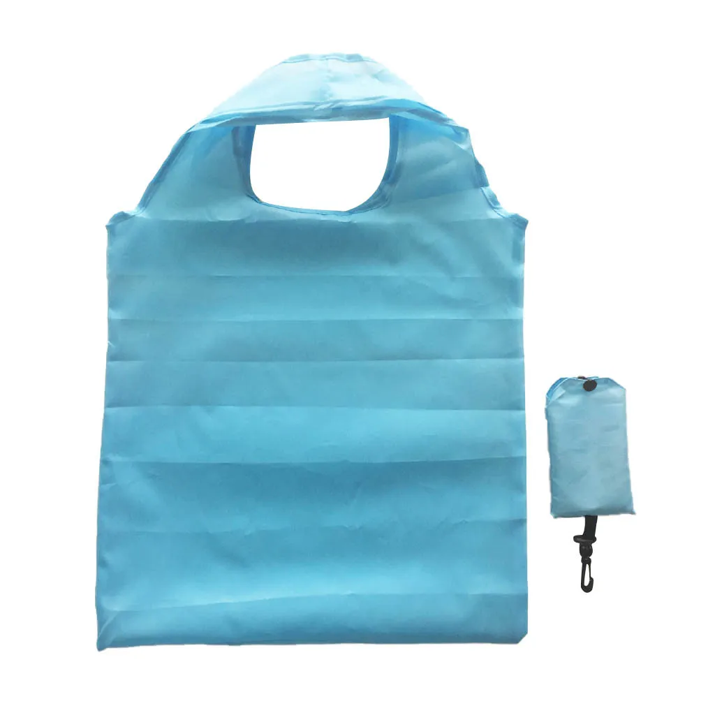 Sky Blue Складная сумка унисекс, однотонная Водонепроницаемая хозяйственная сумка дорожная сумка-мессенджер, большие объемные сумки, reusizables por mayor - Цвет: Sky Blue