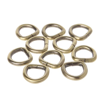 

10Pcs Metal D Ring Buckle Handbag Leather Bag Purse Strap Belt Web Clasp 12mm
