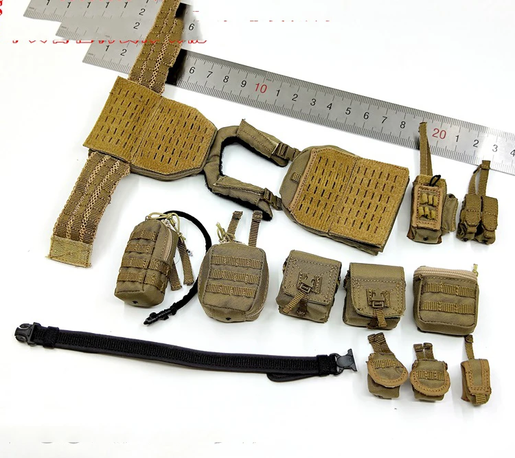 

1/6 DMS007 OPERATION RED SEA Chest Hanging and Bags Set Models for 12''Action Figures