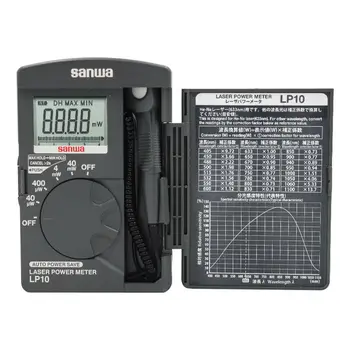 

SANWA LP10 Laser Power Meter Optical Sensor 0.1μW～40.40mW Portable Si photodiode