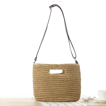 

New Crossbody One-shoulder Hand Carry Three-purpose Straw Bag Temperament Women Bag Sen Summer Vacation Woven Bag