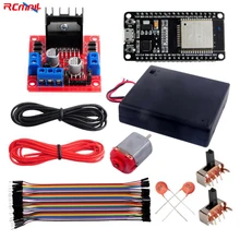 

ESP32 DOIT DEVKIT V1 Board with DC Motor and L298N Motor Driver Kit-Control Speed and Direction
