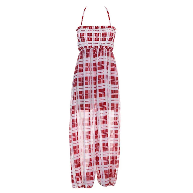 

Sexy Bikinis Women Swimsuit Tankini 3 Piece Sets Bathing Suits Halter Push Up Bikini Set Plaid Swimwear With Cover Up Beachwear