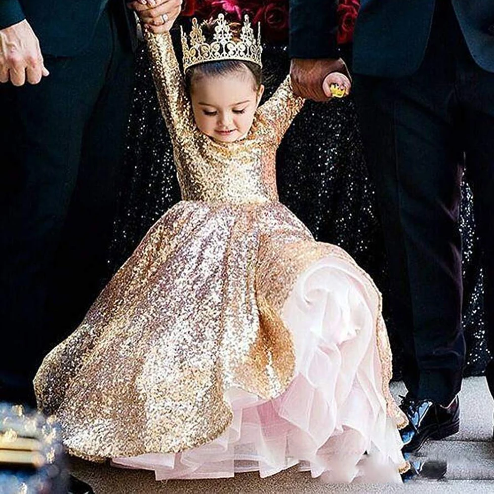 New-Arrivals-Flower-Girls-Beading-Lace-Appliques-O-neck-Tulle-Ball-Gowns-Little-Girls-Wedding-Gowns