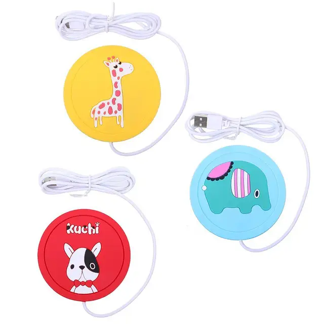 Chauffant USB Gadget Dessin Animé Silicone mince Coupe De Café Thé Boisson  usb Chauffe-Plateau Tasse Tampon Beau Cadeau - AliExpress