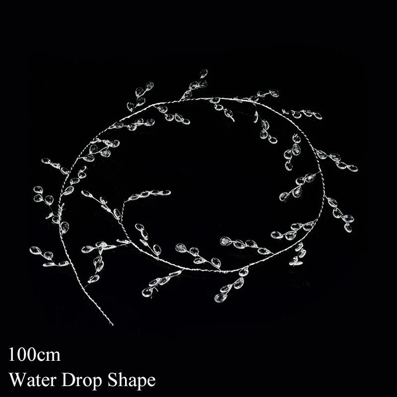 100/120/150cm Acrylic Crystal Bead Curtain Clear Water Drop Diamond Shape Branch String Garland For Wedding Party Decor Supplies