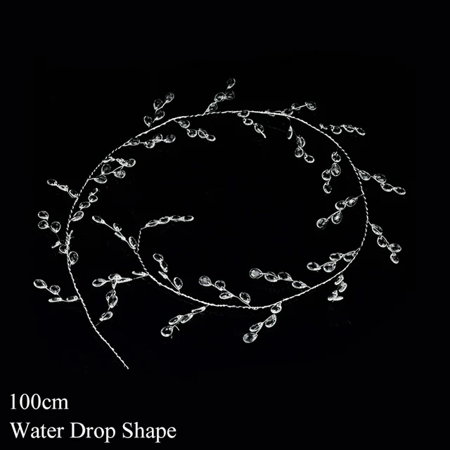 100/120/150cm Acrylic Crystal Bead Curtain Clear Water Drop Diamond Shape Branch String Garland For Wedding Party Decor Supplies A03-100cm