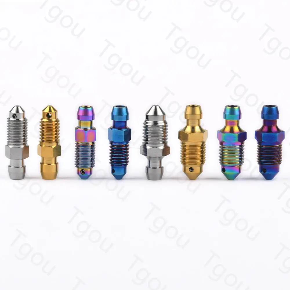 Tgou Titanium Bolt M8 M10 Pitch 1.0/1.25mm Motorcycle Brake Caliper Oil Drain Deflation Screws