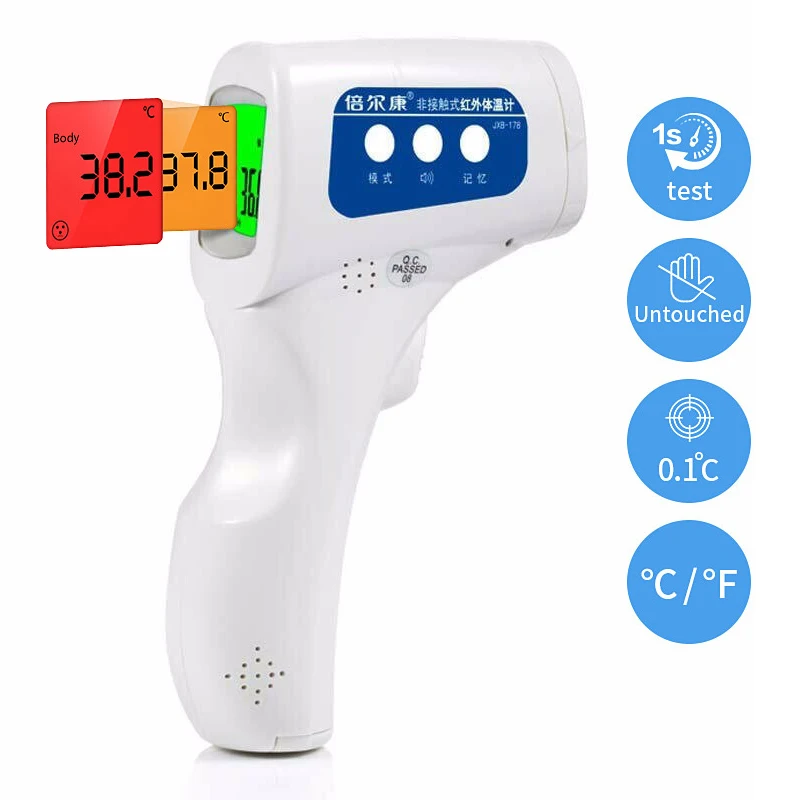 

2020 Muti-fuction Baby/Adult Digital Termomete Infrared Forehead Body Thermometer Gun Non-contact Temperature Measurement Device