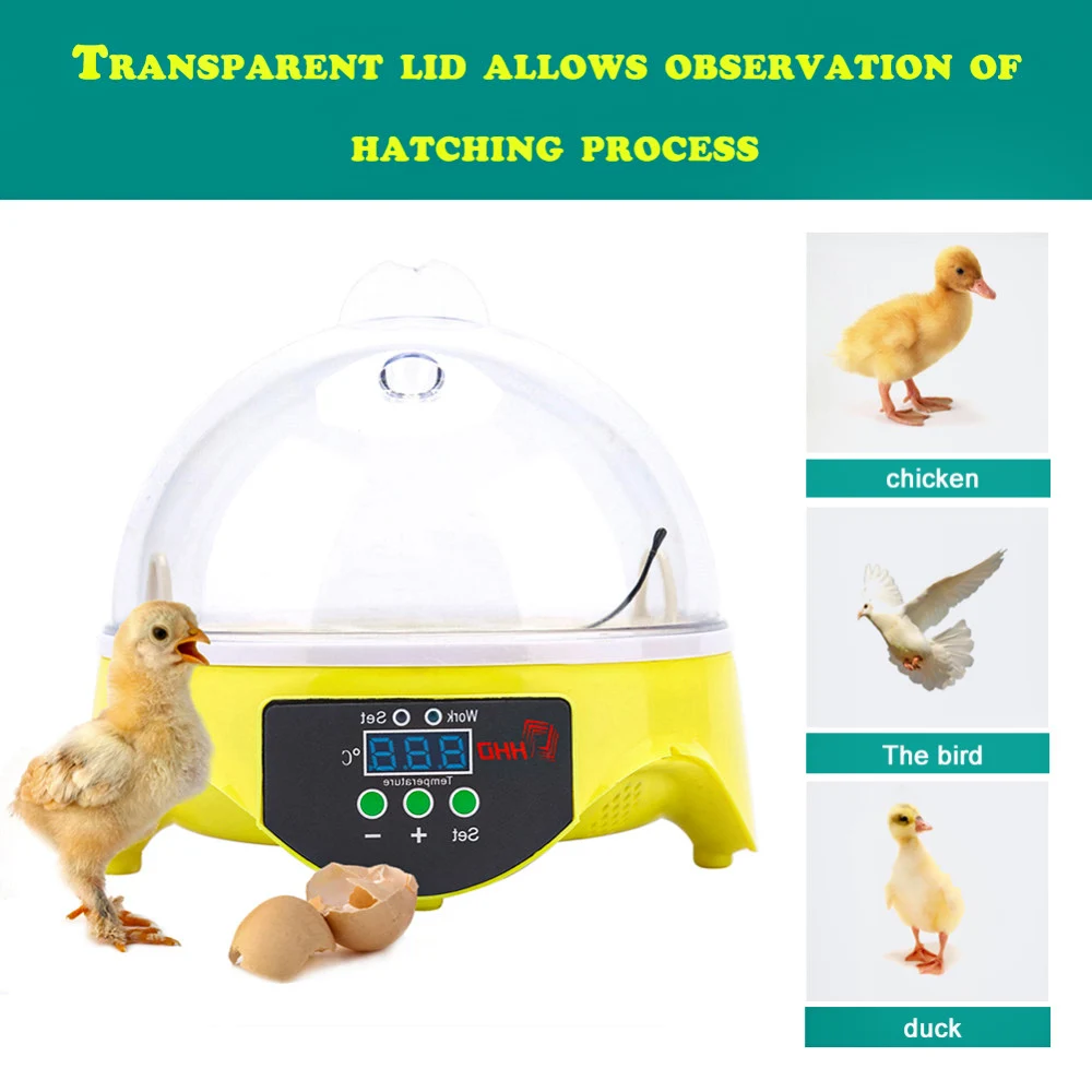 Автоматический инкубатор 7 яиц для утки птичий прибор контроля температуры |