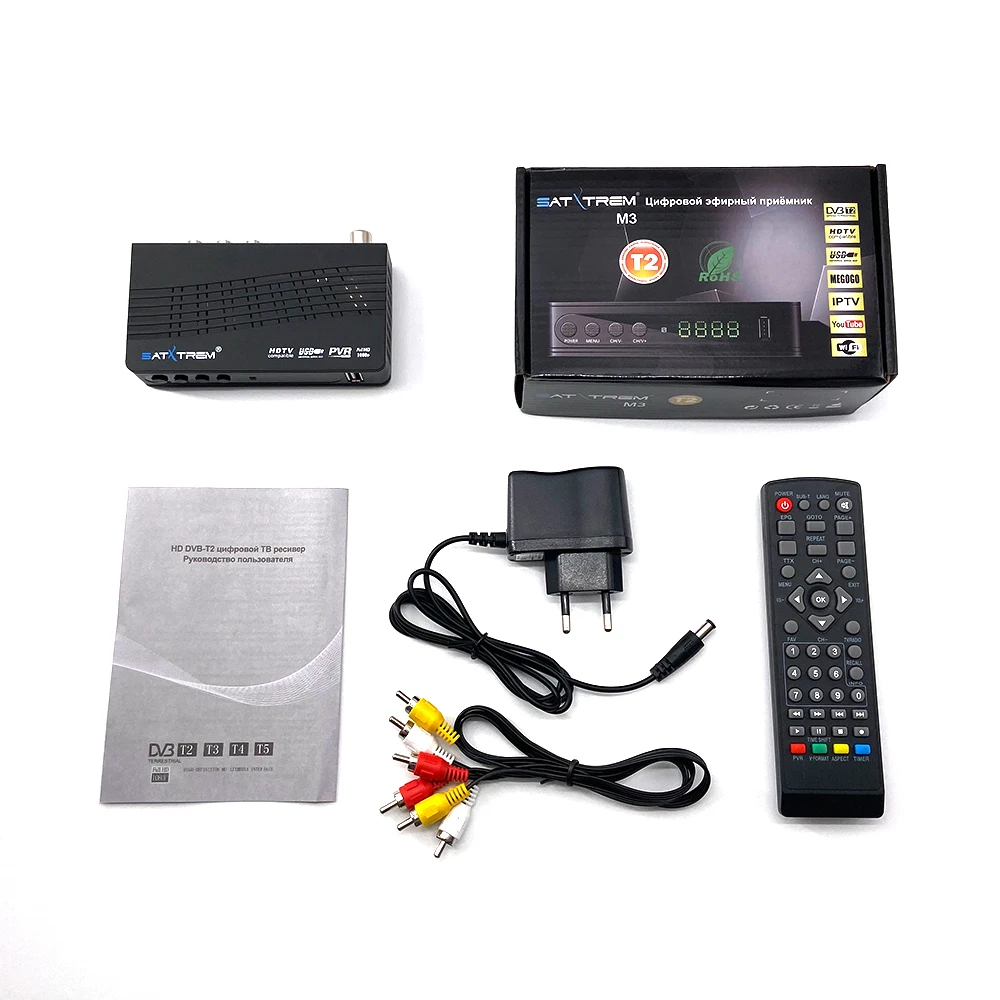 only box Satxtrem M3 DVB-T2 приемник H.264 Цифровой наземный Full HD 1080P HDMI DVB T/DVB T2 USB Wifi tv Turner DVB приемник для России - Цвет: only box