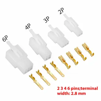 

1set 2 3 4 6 Pin Automotive Electrical Wire Connector Male Female Cable Terminal Plug Car Male Terminal