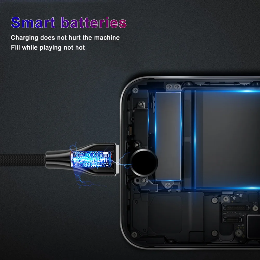 Usb type-C телефонный кабель для Xiaomi Redmi Note 8 Pro Micro USB быстрая зарядка телефонный кабель для iPhone зарядный кабель для samsung шнур
