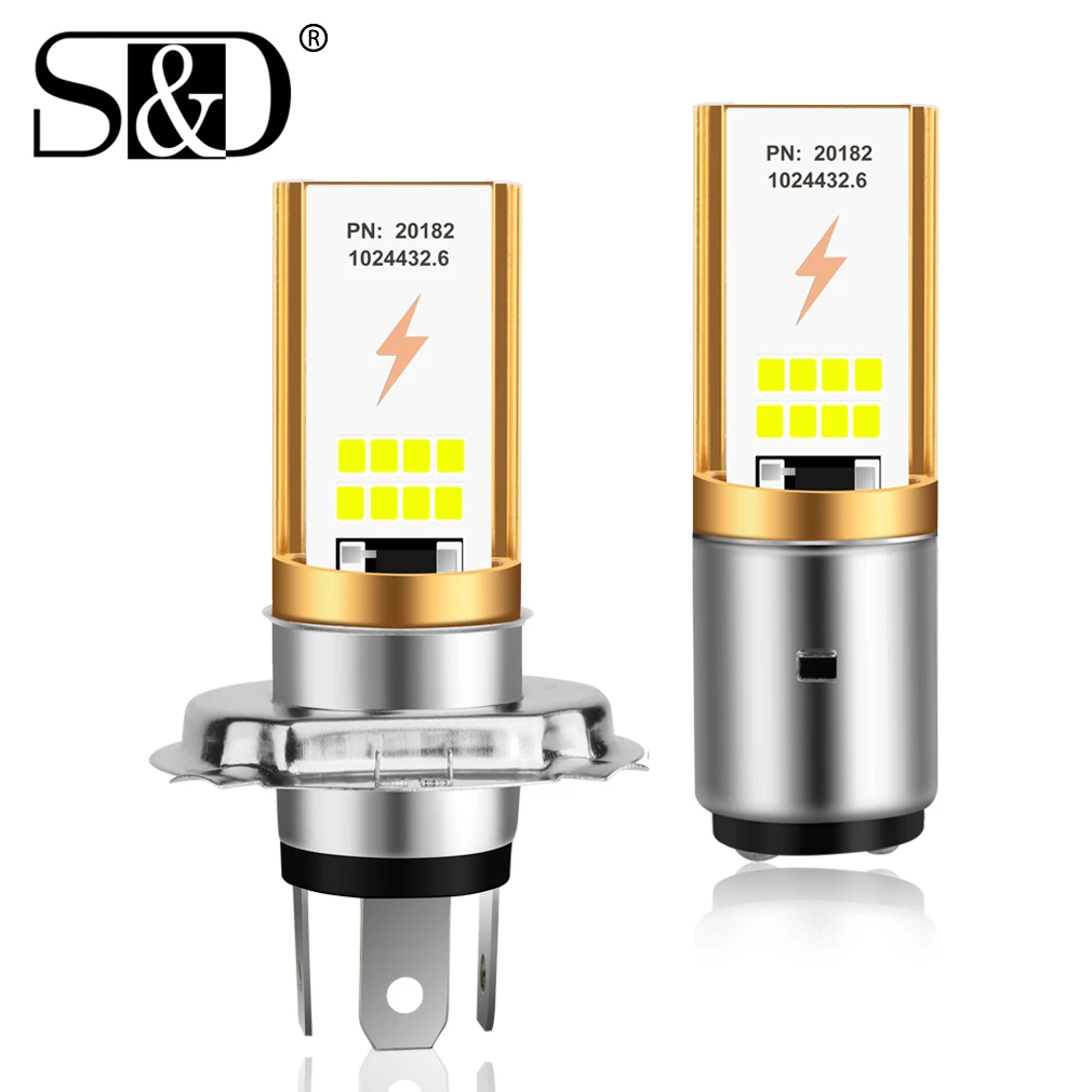 1pc BA20D LED H4 Led Bulb Motorcycle Auxiliary Headlight Hi Lo Moto Led