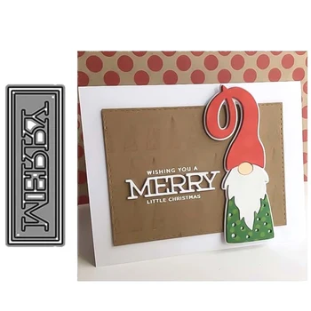 

New Merry Chirstmas Metal Cutting Dies Cut Die Merry Letter Scrapbook Paper Craft Knife Mould Blade Punch Stencils Dies