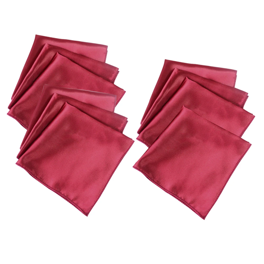  10x Square Satin Cloth Napkin 12