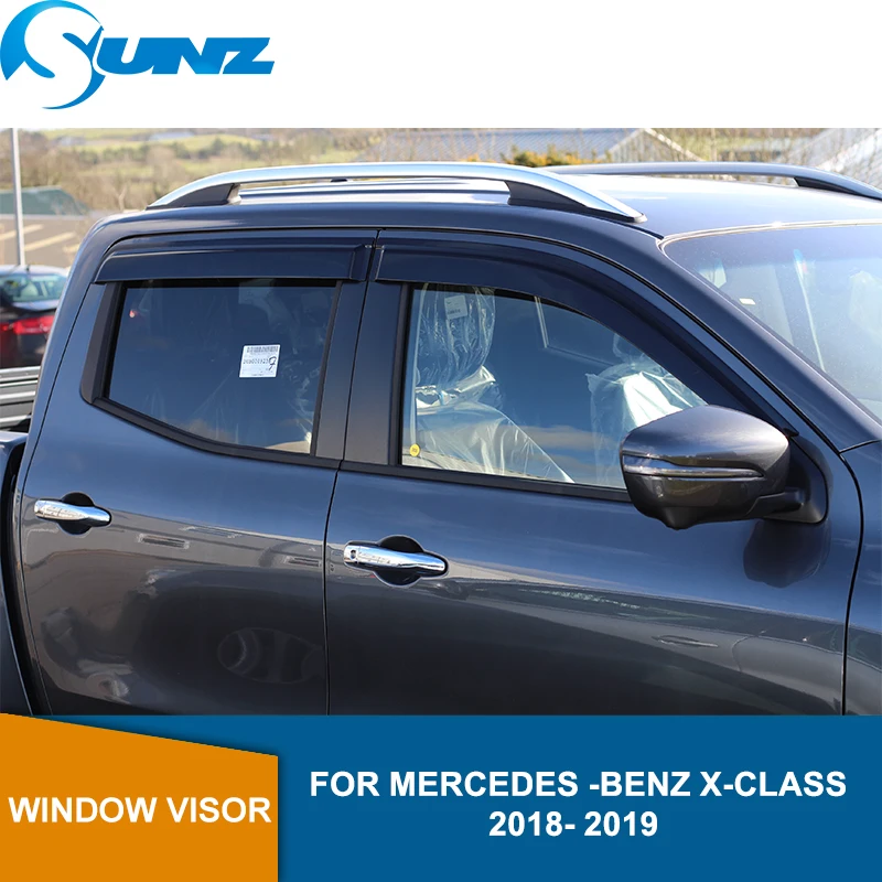 

Car styling Acrylic Side window deflectors rain guards For MERCEDES -BENZ X-CLASS 2018 2019 Car window rain protectors SUNZ