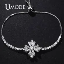 UMODE Роскошные геометрические CZ браслеты с кристаллами для женщин винтажные регулируемые теннисные браслеты и браслеты ювелирные аксессуары UB0213