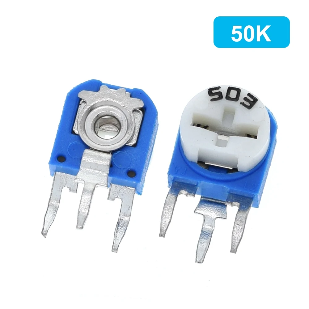 1pc Rm063 Rm-063 100 200 500 1k 2k 5k 10k 20k 50k 100k 200k 500k 1m Ohm Trimpot Trimmer Potentiometer Variable Resistor