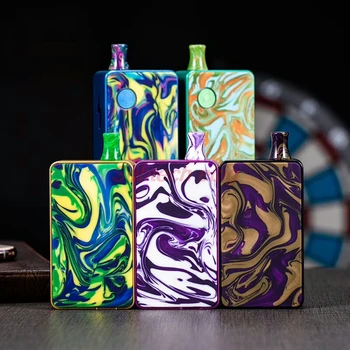 

Original 18650 Resin OHM AIO Box Mod Kit with 3.0ml Tank New Aio Mod Pod System 0.3ohm Cotton Coil and 1.5ohm Ceramic Coil