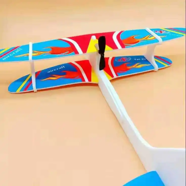 

Toy Electric Foam Airplane Children Hand-Tossed Airplane Wings Model Airplane Drop-resistant Glider Model