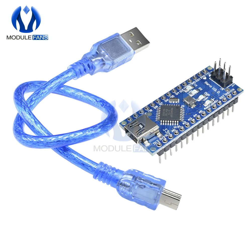 Nano V3.0 3,0 FT232 чип ATmega328 Atmega328p 16M 16MHZ плата для Arduino UNO R3 Mini Usb AU без usb-кабеля I/O