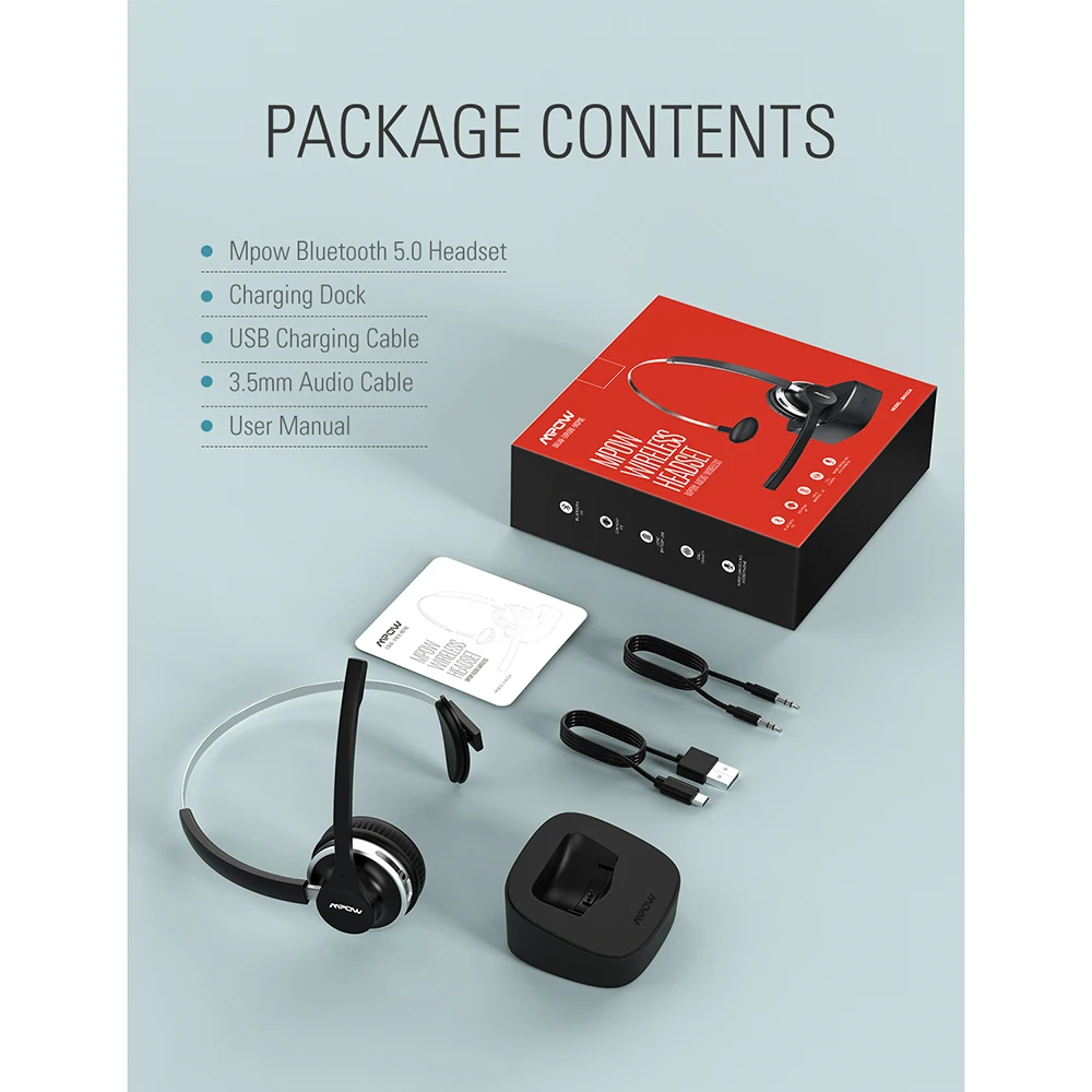 Mpow HC3 Pro Bluetooth 5.0 Headset 