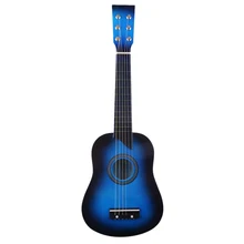 25 дюймов 6 струн деревянный музыкальный инструмент игрушка гитара Рождественский подарок на день рождения для детей-синий