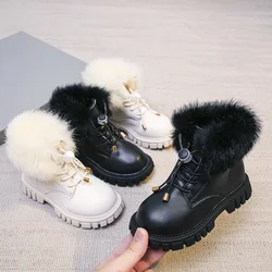 Chaussures à enfiler pour fille, bottines en cuir verni et fourrure avec bande élastique, idéal pour une fête d'anniversaire à l'école, E10272, 2021 