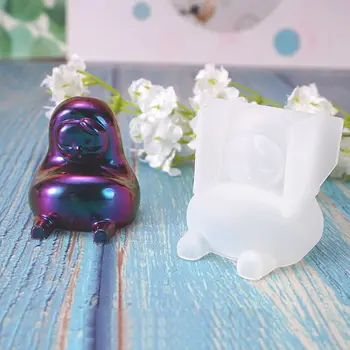 

Cartoon Beans Ornament DIY Epoxy Resin Mold Bean Figure Keychain Pendant Mold