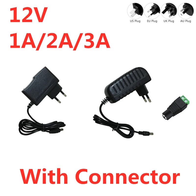 12V DC 2A Power Supply Adapter Transformer LED Strip Female Connector Adapter 12V DC 2A Power Supply Adapter Transformer LED Strip Female Connector Adapter