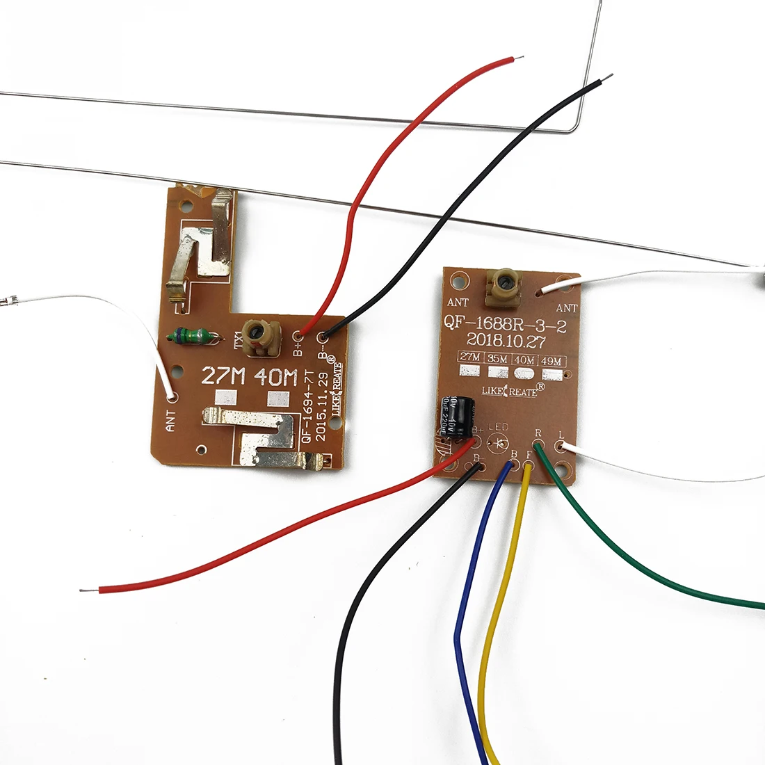 

27M 4CH Remote Control Module Receiver & Wireless Board With Antenna For Mini DIY RC Toy Car Accessories