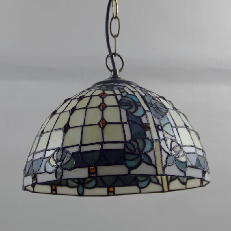

European Modern Mediterranean Creative Tiffany Stained Glass bedroom Phoenix Bead Baroque Living room Chandelier