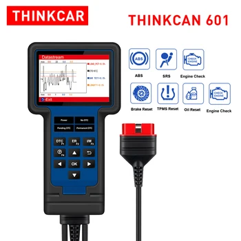 

Thinkcar Thinkscan 601 ABS/SRS/ENG OBD2 Scanner TS601 oil/TPMS/EPB/SAS reset OBD2 code reader PK CREADER VIII NT614