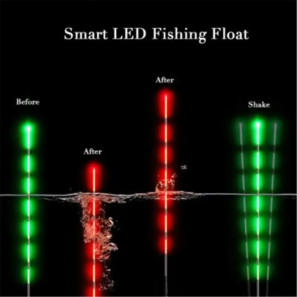 

3PCS Smart Fishing Float Night Luminous Fishing Floats Led Light Automatically Remind smart float led Fish float T#