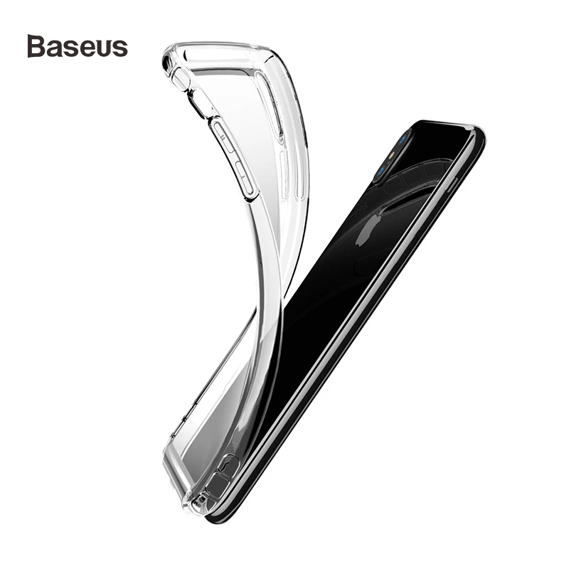 Baseus Soft Silicone Case For iPhone Xs Max XR XS Shockproof Protective TPU Phone Case Transparent Back Cover For iPhone XR