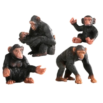 

Children's Simulation Solid Wild Animal Vinyl Monkey Model Orangutan Gibbon Monkey Ape Cognitive Toy Decoration