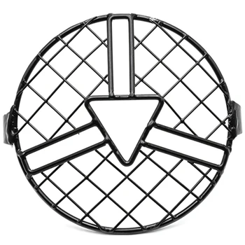 

Motorcycle Headlight Lamp Shade Retro Black Shell Round Headlight Grille