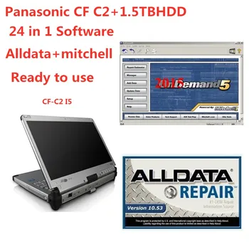 

2020 All data auto repair Alldata 10.53 mitchell 2015 1.5TB HDD installed computer For Panasonic CF C2 CF-C2 laptop I5 4g