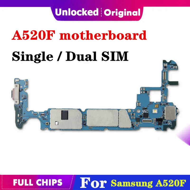 Оригинальная материнская плата для Samsung Galaxy A5 A520F одна/две SIM-карты Android установка
