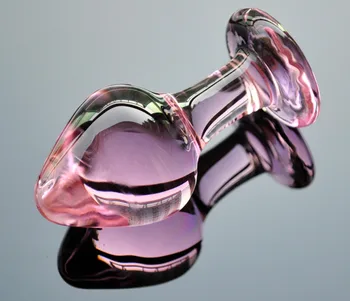 Pink Crystal Butt Plugs Set Pyrex Glass Anal Dildo Ball Bead Fake Penis Female Masturbation Sex Toy Kit for Adult Women Men Gay 5