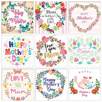 

Huacan 5D Diamond Painting Full Square Mother's Day DIY Diamond Embroidery Flower Art Decorations Home