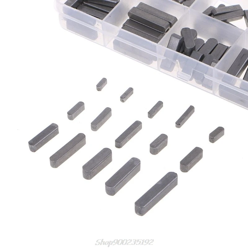 140pcs Round Ended Feather Key Parallel Drive Shaft Keys Set 8mm 10mm 12mm 16mm 20mm 25mm 30mm Hardware with Box Jy29 20 afbeelding