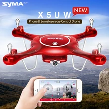 Syma Дрон X5UW новейший Летательный Аппарат с Wi-Fi Камерой HD 720 P с возможностью передачи видео в реальном времени FPV Quadcopter 2.4 Г 4CH RC Дрон вертолет Квадрокоптер