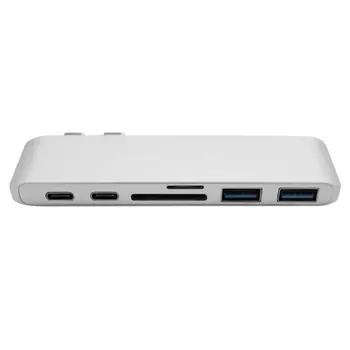 

Multipurpose High Speed Type-C Dual USB 3.0 Hub Charging Port with Card Reader Phone Charger For MacBooks Laptop