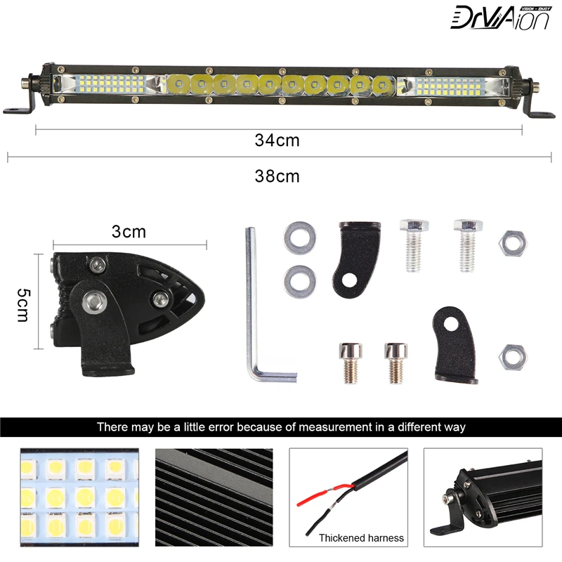 13 дюймов 12V 24V светодиодный работы световые фонарики световая балка прожектор для подсветки заливающего света фары дальнего света внедорожника SUV грузовик