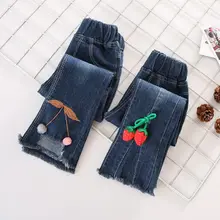 Весенне-осенние джинсы для девочек 19 лет, свободные брюки с поясом, ковбойские брюки для девочек