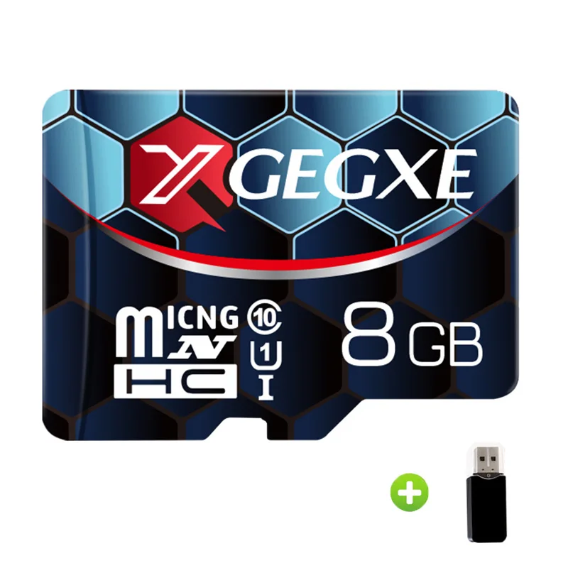 XGEGXE карта памяти 64 Гб MicroSdXC UHS-1 карта C10 64G/128G/256G usb флеш-накопитель класс 10 высокоскоростная tf карта для телефона - Емкость: 8GB -Card Reader