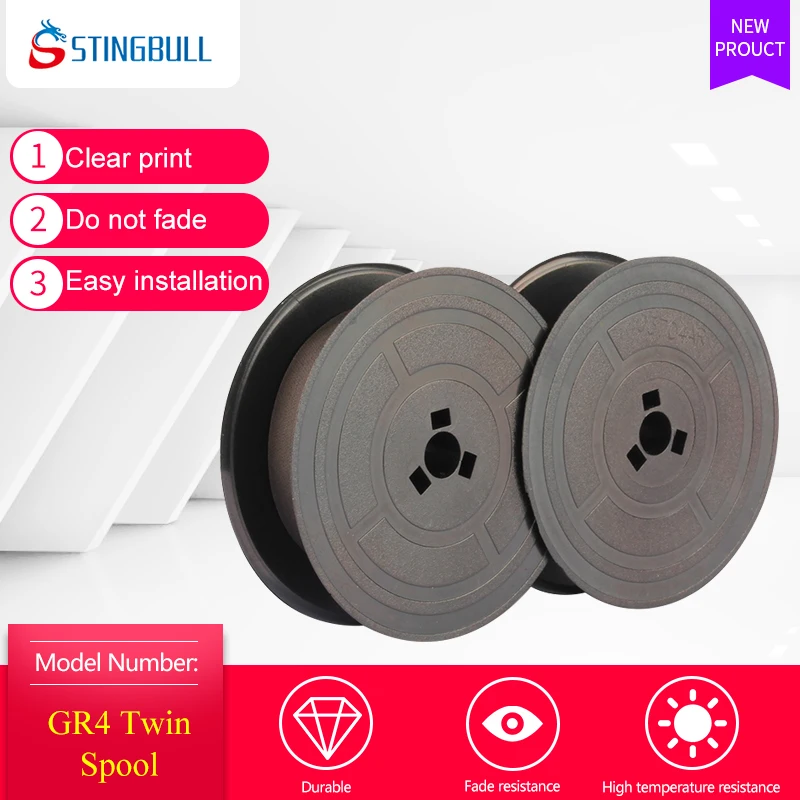 STINGBULL width12.7 мм * длина 10м GR4 Twin Spool ленты Картриджи 10 м высококачественная черная