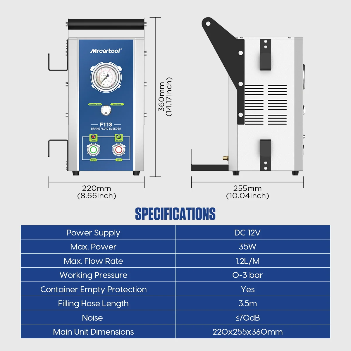 F118 Brake Fluid Change Machine DETAILS